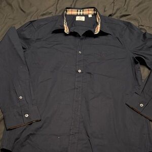 Burberry Navy Blue Men's Shirt